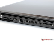 Das Anschlussfeld umfasst unter anderem HDMI und 2x USB 3.0, ...