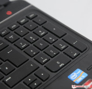 Die Tastatur hat ein komplettes Ziffernfeld.