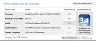 Acer TravelMate 6592G: Vista Leistungsindex