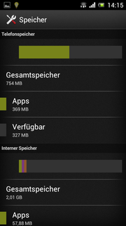 Der interne Speicher ist gering, aber...