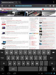 und die Tastatur lässt sich komfortabel bedienen -