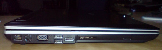 Asus V1S - linke Seite