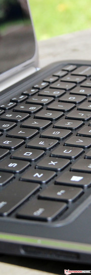 so zum Beispiel die beleuchtete Tastatur.