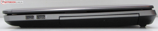 rechte Seite: DVD-Brenner, 2x USB 2.0