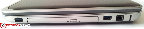 USB 3.0, optische Laufwerk, USB 3.0, LAN Anschluss, Kensington Lock