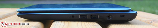 Rechte Seite: Audio kombiniert, 2 x USB 2.0, AC, Kensington