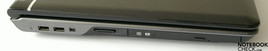 Linke Seite: 2xUSB, Firewire, Cardreader, optische Laufwerk