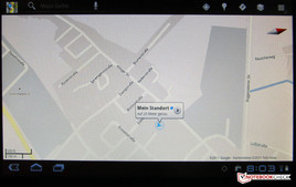 Zielsichere Punktlandung! Ja, hier befand sich das Tablet.