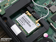 Das Funkmodul ist als mini PCI Express gesteckt (Half Size).