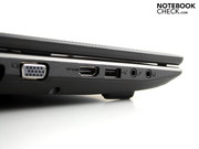jedoch auf ExpressCard oder eSATA wird verzichtet (HDMI, VGA, USB, Audio)
