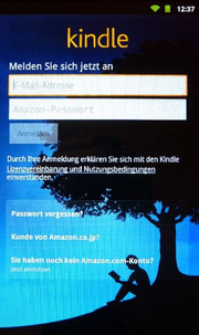Vorinstalliert ist Amazon Kindle mit einem sehr großen E-Book-Angebot.