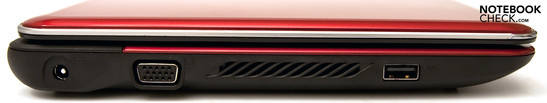 Linke Seite: 1 USB, VGA, Stromanschluss