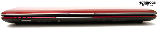 Frontseite: Hardwareschalter WLAN, 2 Stereo Lautsprecher