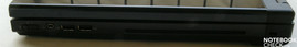 Rechte Seite: Kensington Lock, Slot-in DVD, 2x USB, Firewire, Schalter für WLAN und Bluetooth