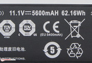 ...und verfügt über eine Speicherkapazität von 62,16 Wh.