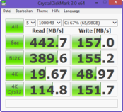 Crystal Disk Mark Read 442 MB/s