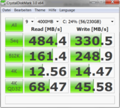 Vgl. Vaio Z13Z9E Quad SSD 484 MB/s Sequential Read