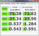 Vergleich: CDM 88 MB/s Samsung HM500JI @EB3Z1E