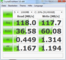 Crystal Disk Mark 3.0: 118 MByte/s Lesen
