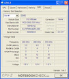CPU-Z-Informationen über das Acer Extensa 5220