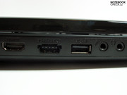 Nicht weit davon befindet sich der HDMI-Anschluss, mit dem Bild und Ton digital übertragen werden können