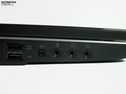 die beiden übereinander angeordneten USB und USB/eSata Ports haben allerdings