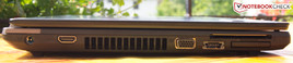 Links: Power, HDMI, VGA USB 2.0/ eSATA, ExpressCard Slots