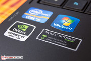 Die, fast obligaten, Hardwaresticker verkünden die guten Allrounderqualitäten der Bauteile.