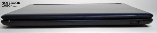 Front: links Status-LED, rechts W-LAN Schalter