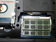 Beide Hauptspeicherslots sind belegt: insgesamt 4 GB