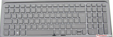 Die Tastatur verfügt über eine Hintergrundbeleuchtung.