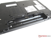 der Akkuschacht des Notebooks