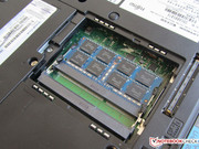 Der Arbeitsspeicher lässt sich mit zwei Speichermodule bis maximal 8 GByte ausbauen
