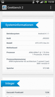 Geekbench 2 Benchmark Systeminfo