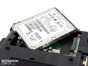 die Hitachi-Festplatte (2.5-Zoll, 320 GB, 7.200 RPM) einfach.
