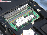 Es ist nur einer von zwei SO-DIMM-Slots belegt.