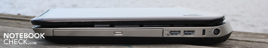 Rechte Seite: DVD-Brenner, 2 x USB 3.0, Kensington, AC