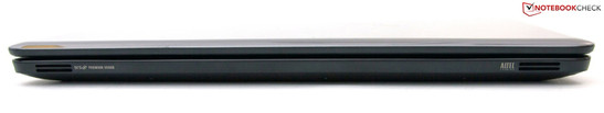 Frontseite: 2x Stereo-Lautsprecher (SRS, Altec Lansing)