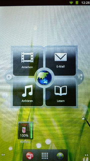 hingegen ist der Homescreen Launcher angepasst.