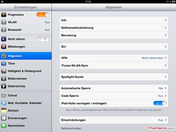 Systemeinstellungen unter iOS.