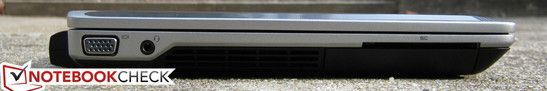 Linke Seite: VGA-Ausgang, 3.5mm Audio/Headset, SmartCard
