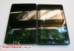 Das Nexus 7 (links) reflektiert weniger als das Kindle Fire (rechts).