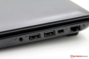 Drei USB-2.0-Anschlüsse sorgen für die Konnektivität.