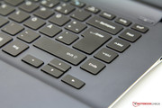 Die zusätzliche Tastenreihe stört die Ergonomie im ersten Moment.