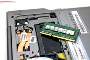4 GByte onboard-Arbeitsspeicher + 2 GByte (DDR3) im Slot.