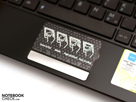 Das Touchpad mit Multi-Touch-Unterstützung