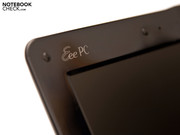 Das Eee PC Logo befindet sich wie immer oben links über dem Bildschirm