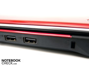 2 USB-Ports, Kensington Lock Slot und eine RJ-45-Buchse