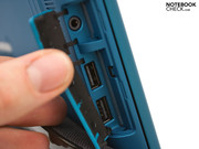 Die einzigen Schnittstellen: Kopfhörerausgang, 2x USB 2.0