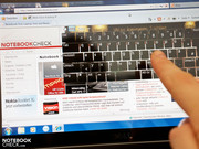 Eingaben mit der virtuellen Tastatur gehen leicht von der Hand.